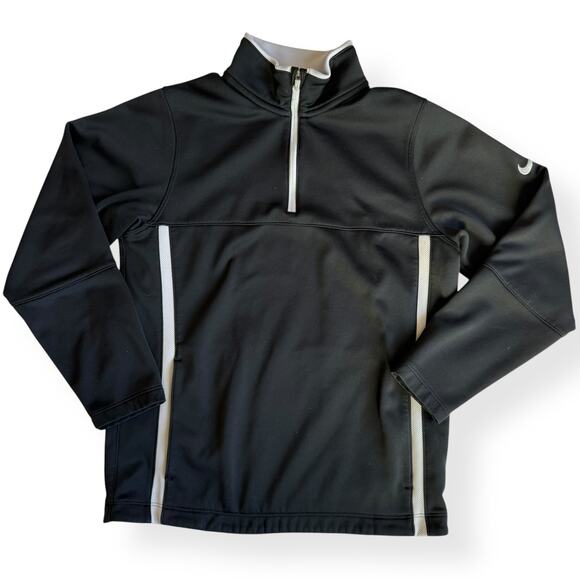 Nike Golf Therma-fit 1/4 Zip Pullover Pockets Black - Picture 1 of 9
